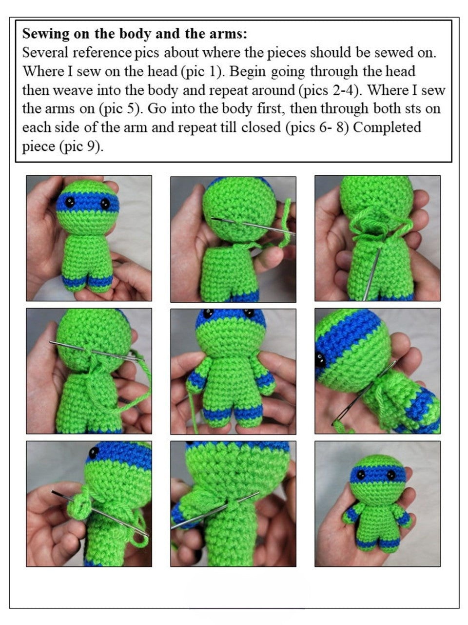 Ninja Turtles Crochet Pattern