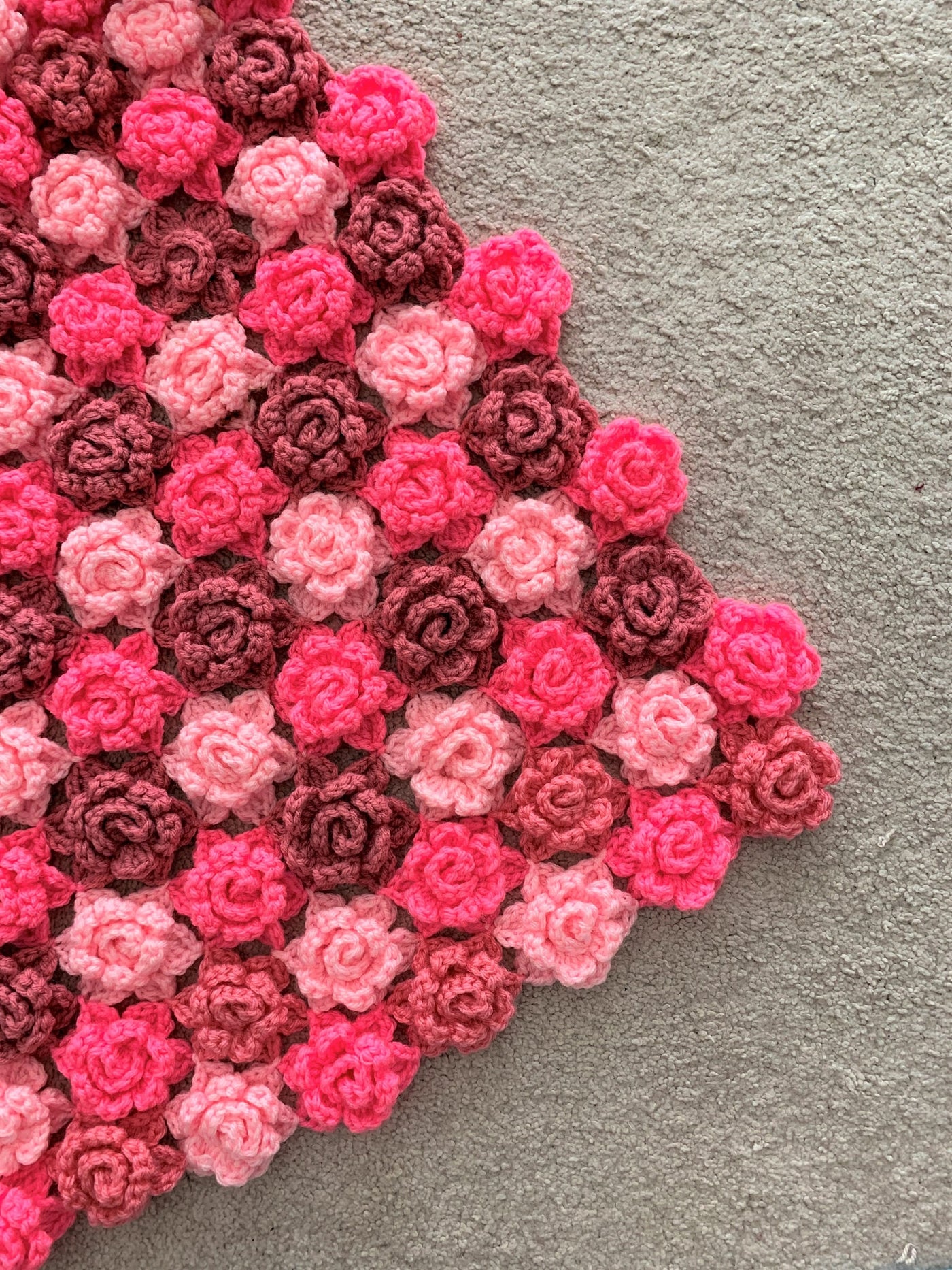 Blooming Rosebud Baby Blanket Crochet Pattern