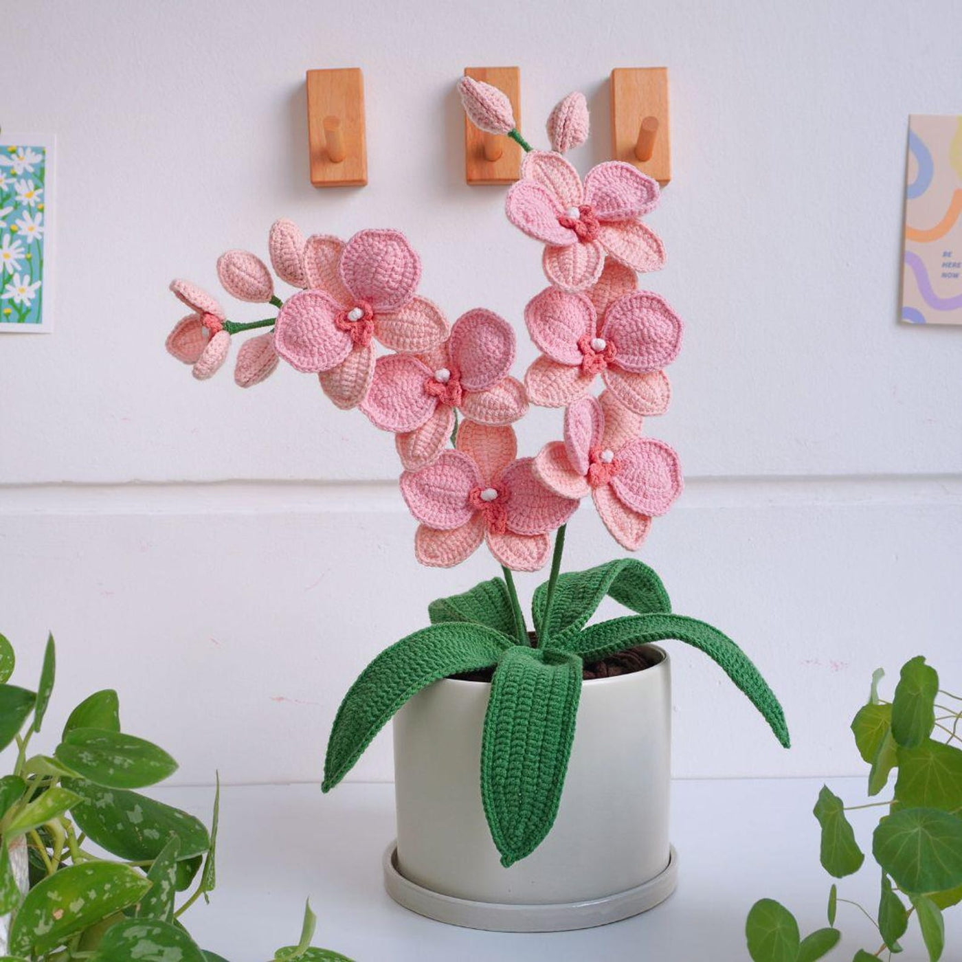Decor Orchid Flowers Crochet Pattern