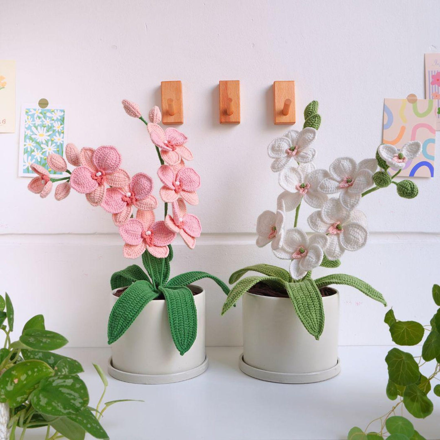 Decor Orchid Flowers Crochet Pattern