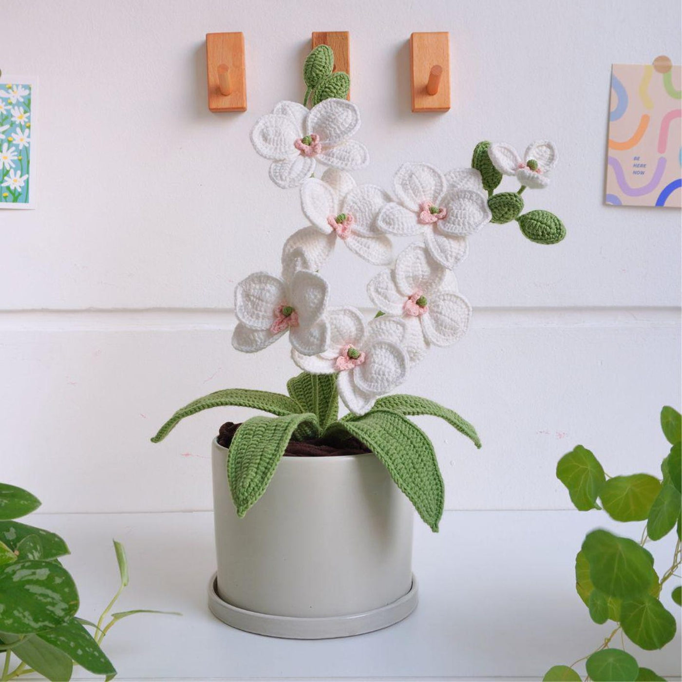 Decor Orchid Flowers Crochet Pattern