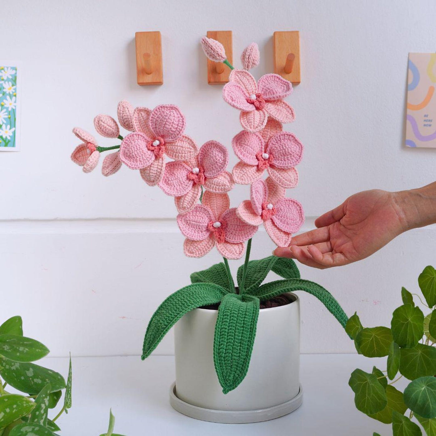 Decor Orchid Flowers Crochet Pattern