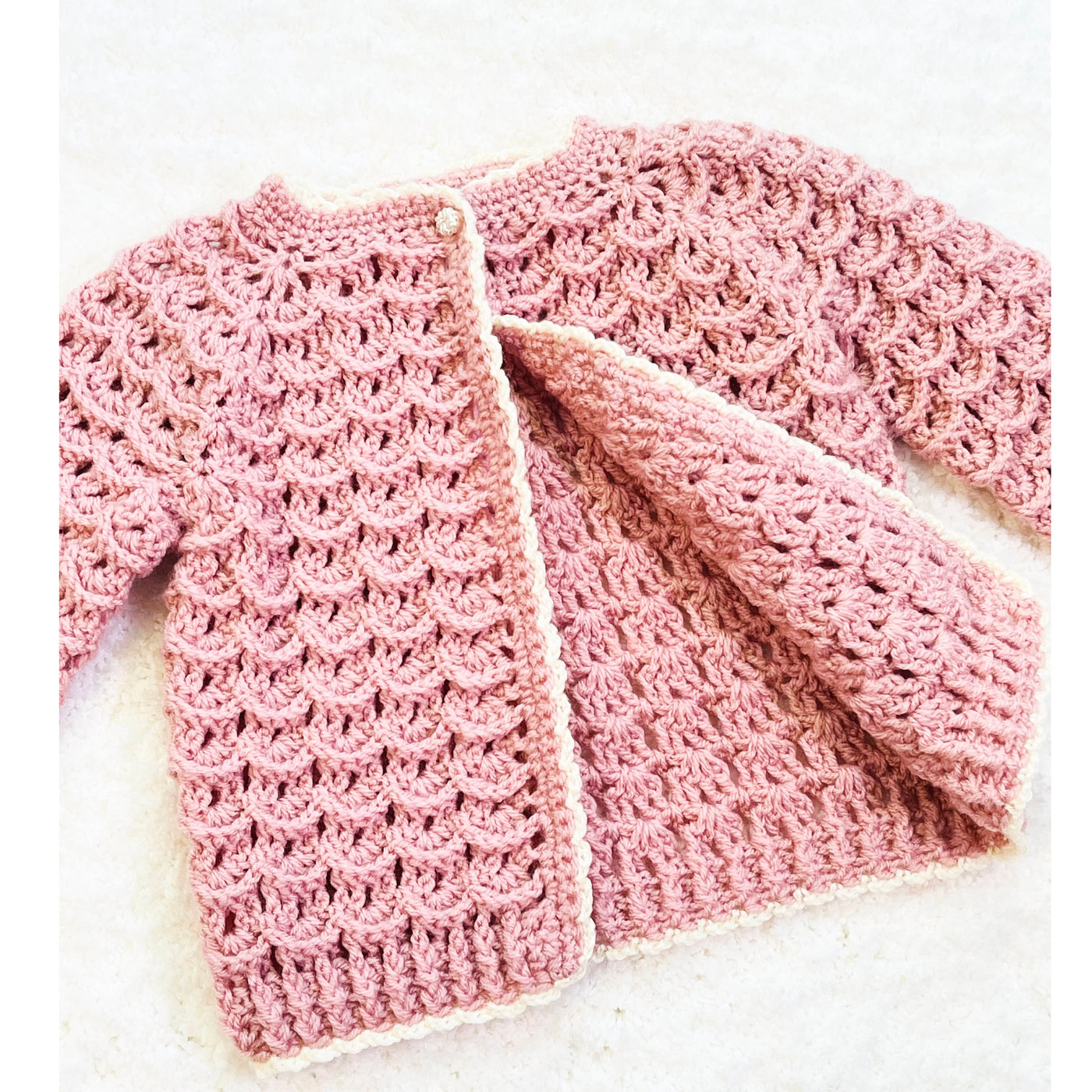 Cute Girl Cardigan Sweater Crochet Pattern