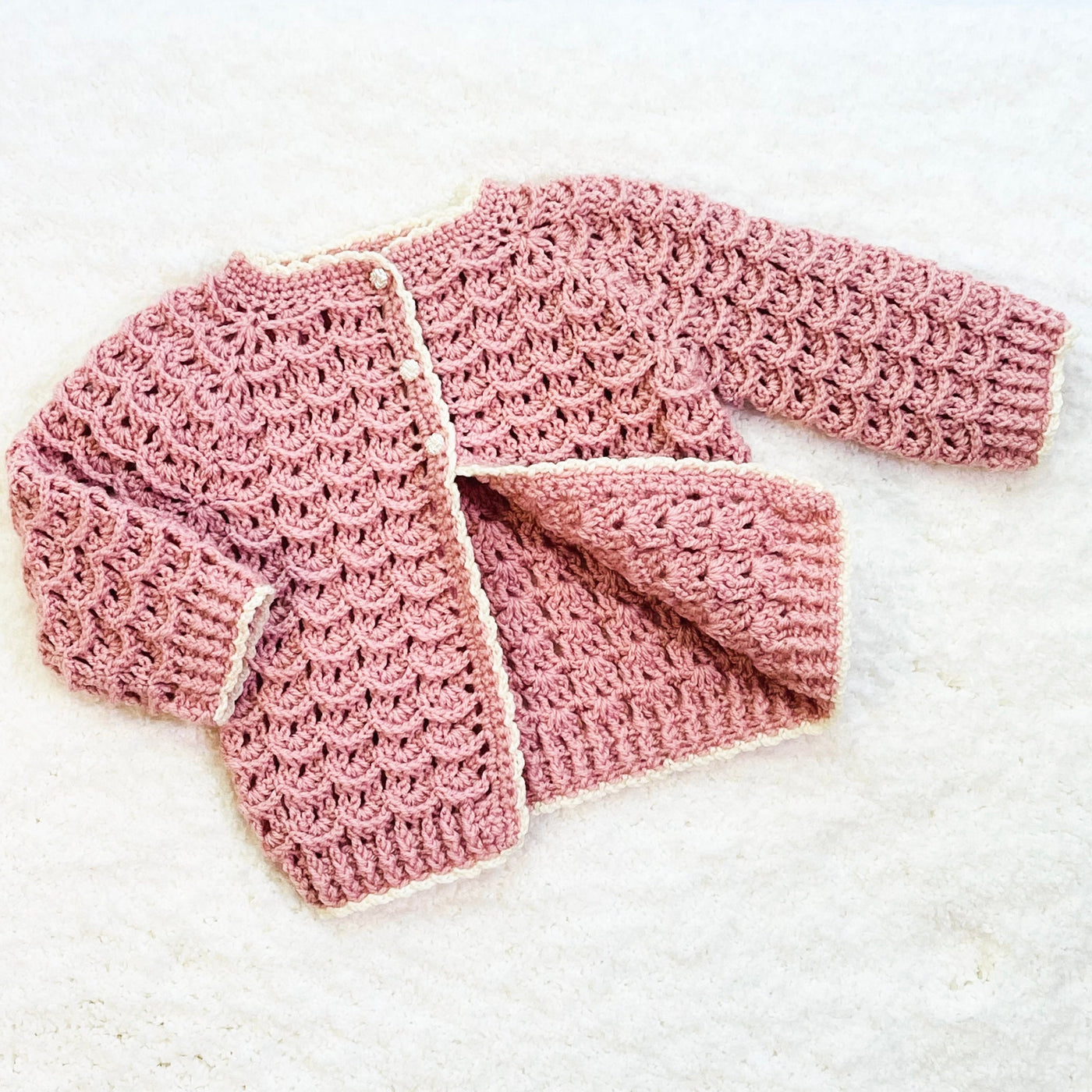 Cute Girl Cardigan Sweater Crochet Pattern