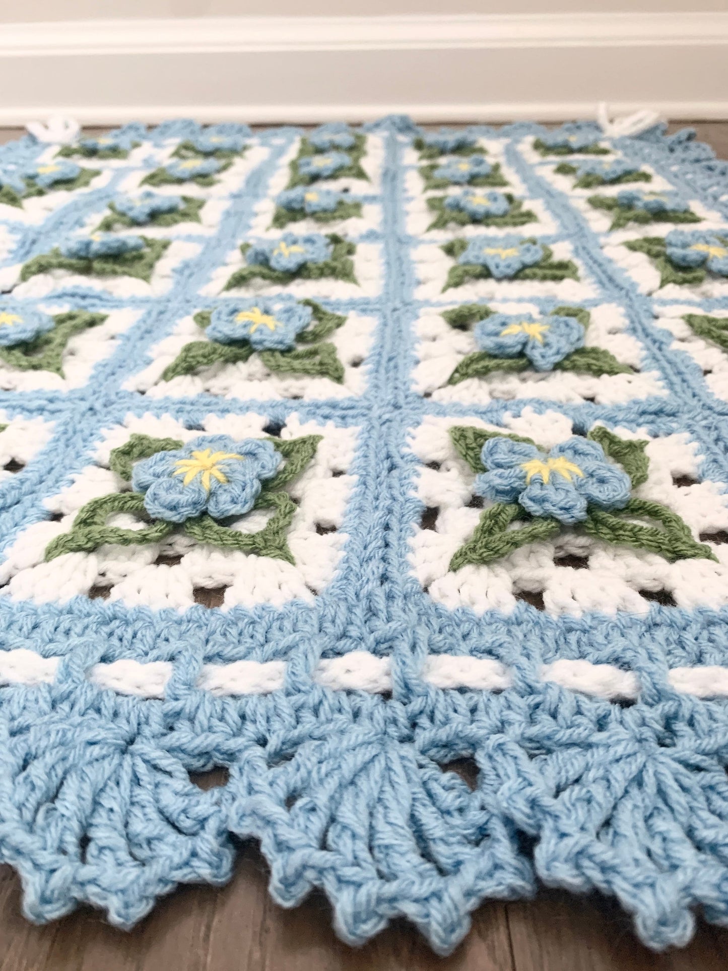 Bluebell Baby Blanket Crochet Pattern