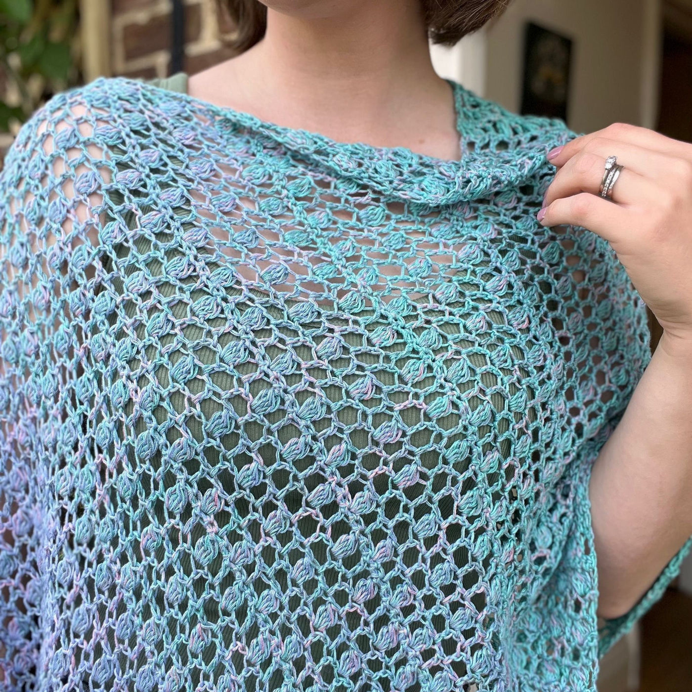 Lacey Coverup Shawl Crochet Pattern