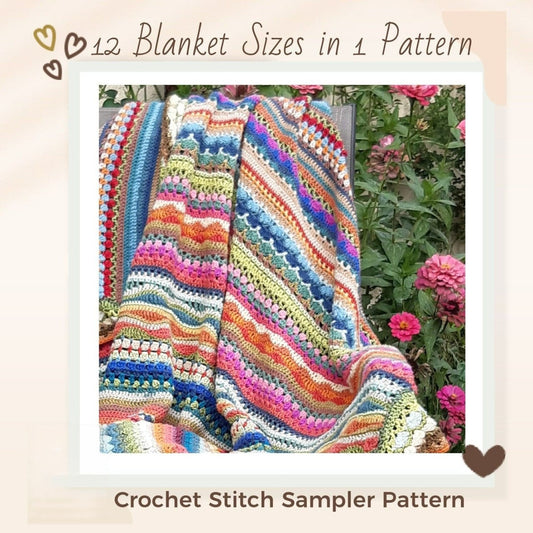 Rainbow Stripes Blanket Crochet Pattern