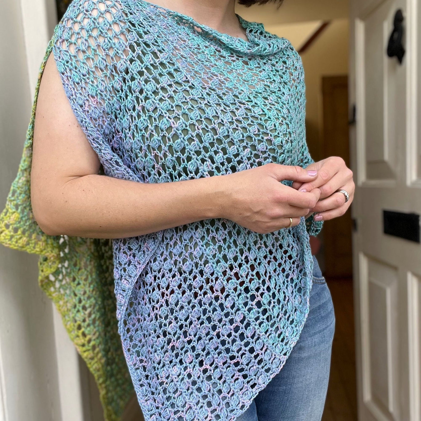 Lacey Coverup Shawl Crochet Pattern