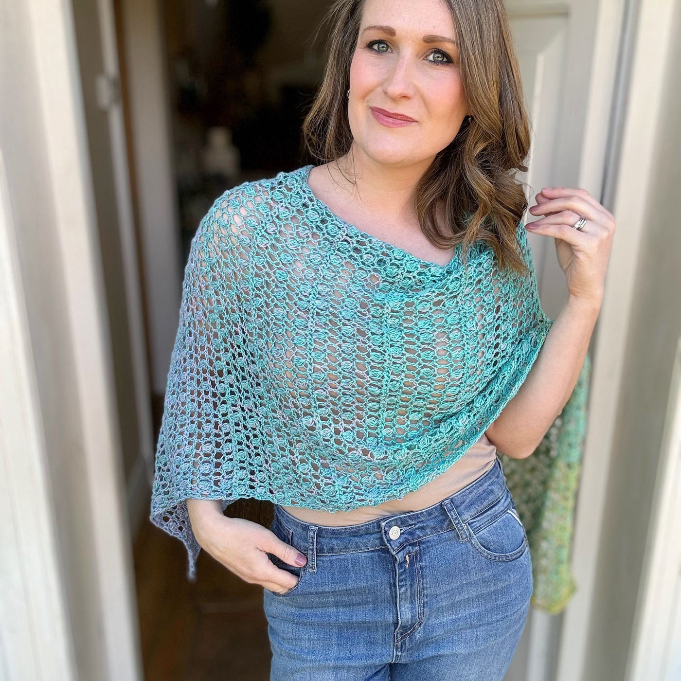 Lacey Coverup Shawl Crochet Pattern