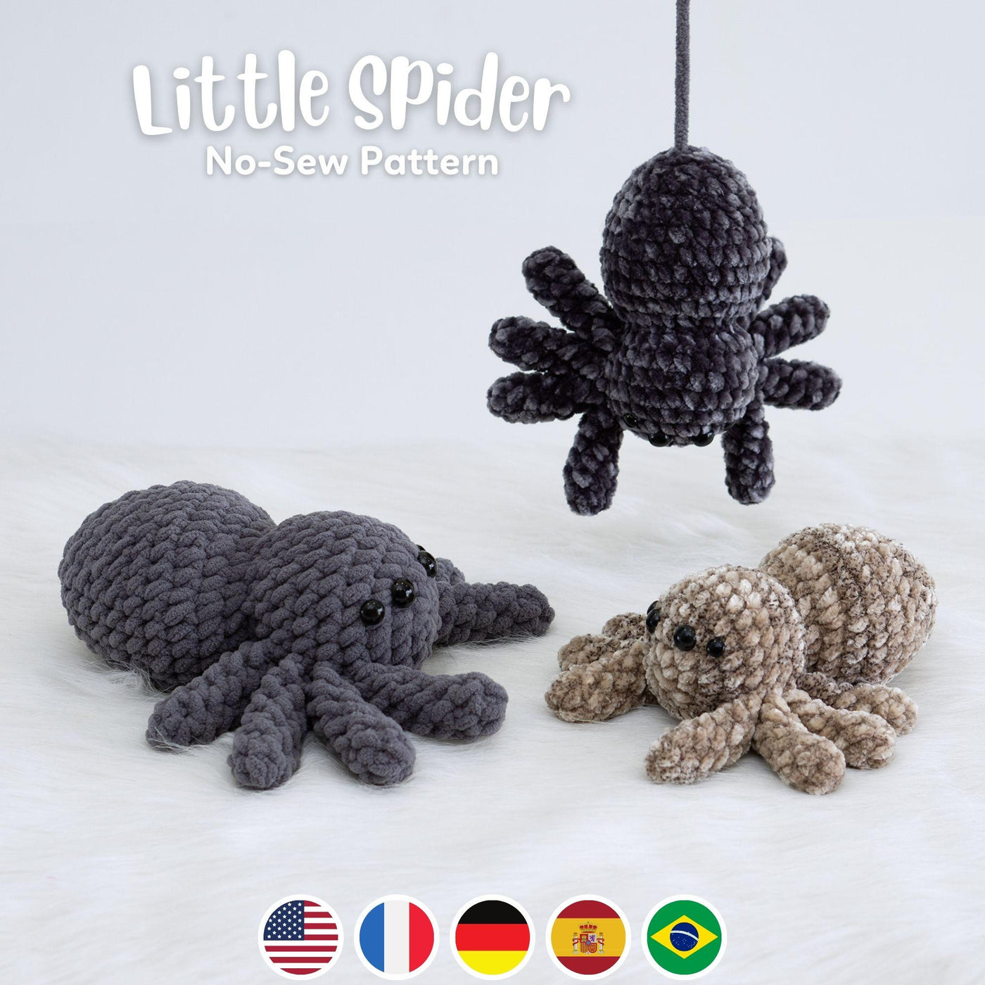 No-Sew Halloween Spider Crochet Pattern