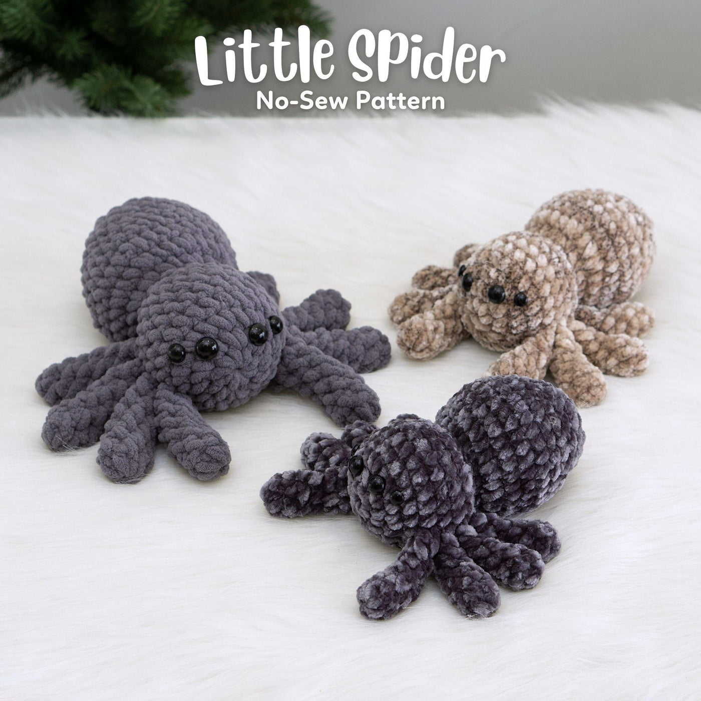 No-Sew Halloween Spider Crochet Pattern