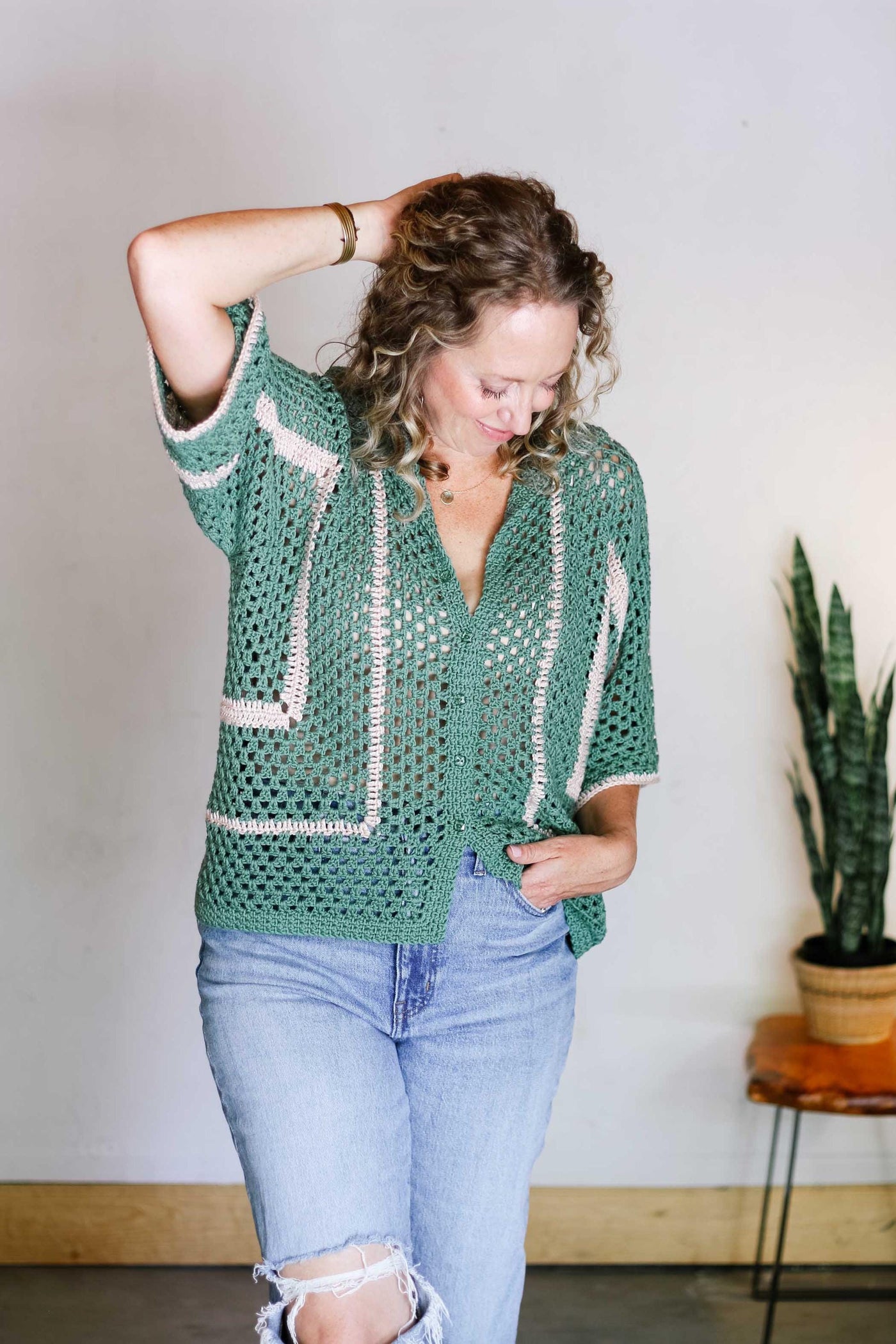 Lightweight Buttoned Summer Top Crochet Pattern