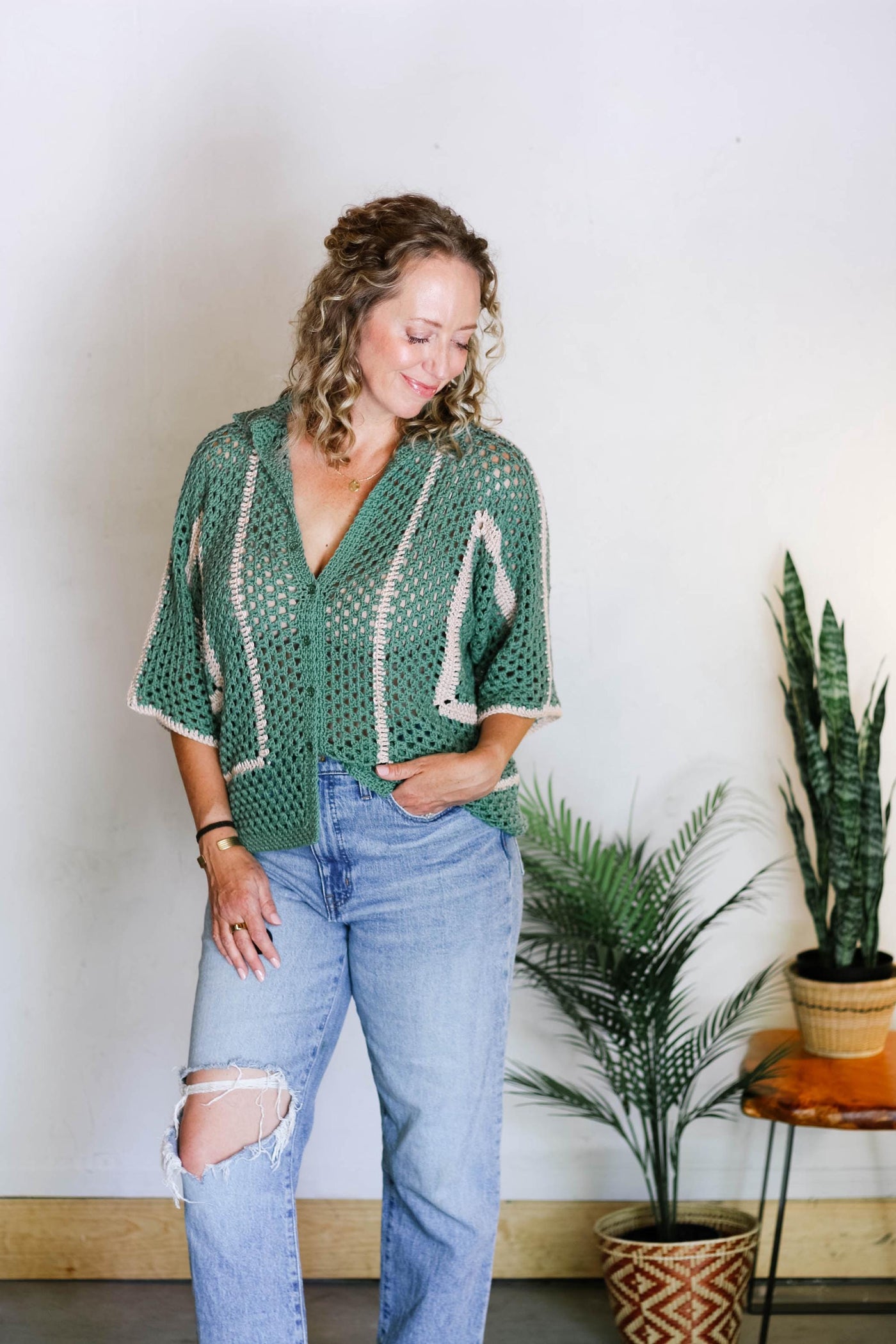 Lightweight Buttoned Summer Top Crochet Pattern