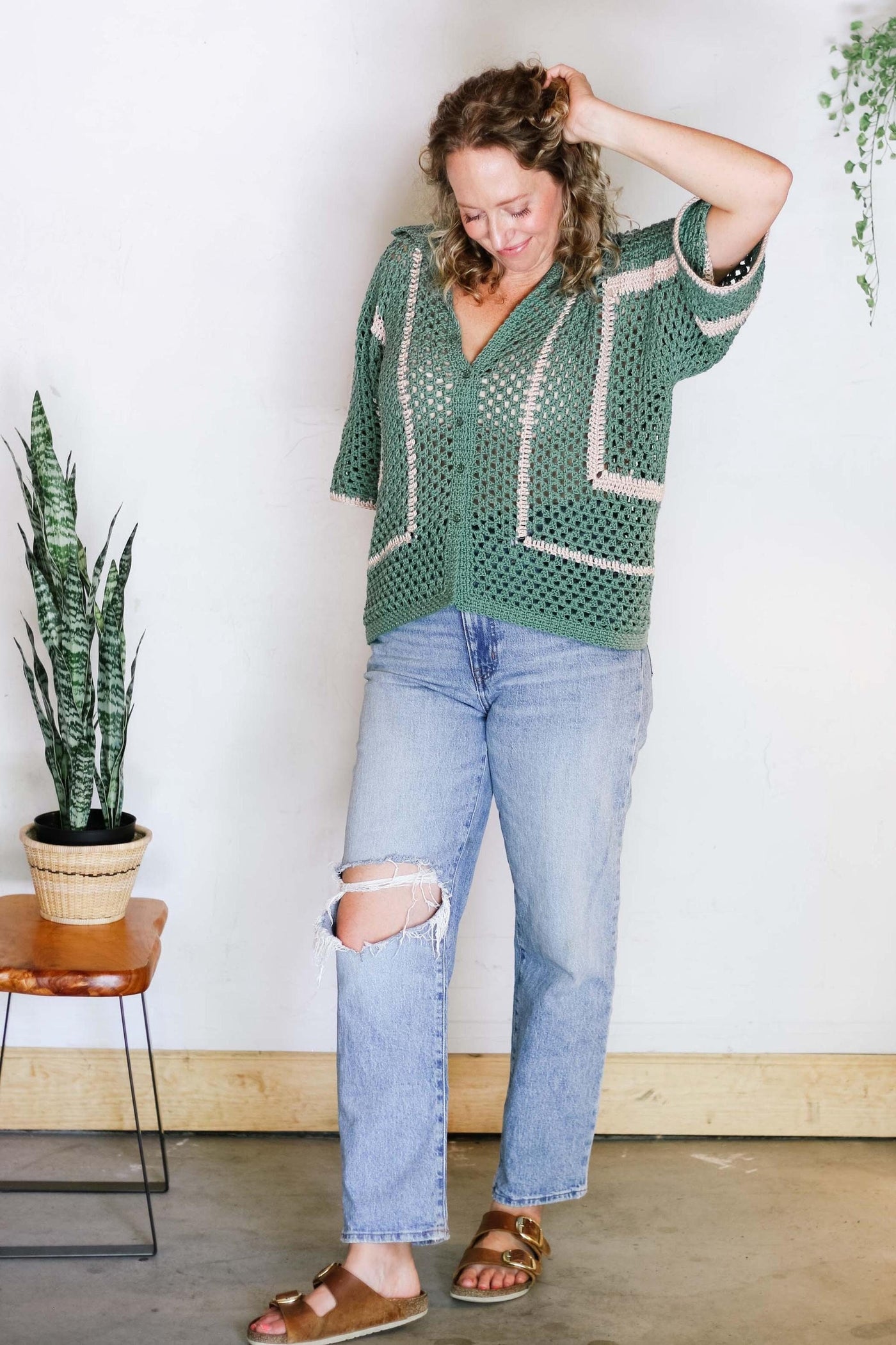 Lightweight Buttoned Summer Top Crochet Pattern