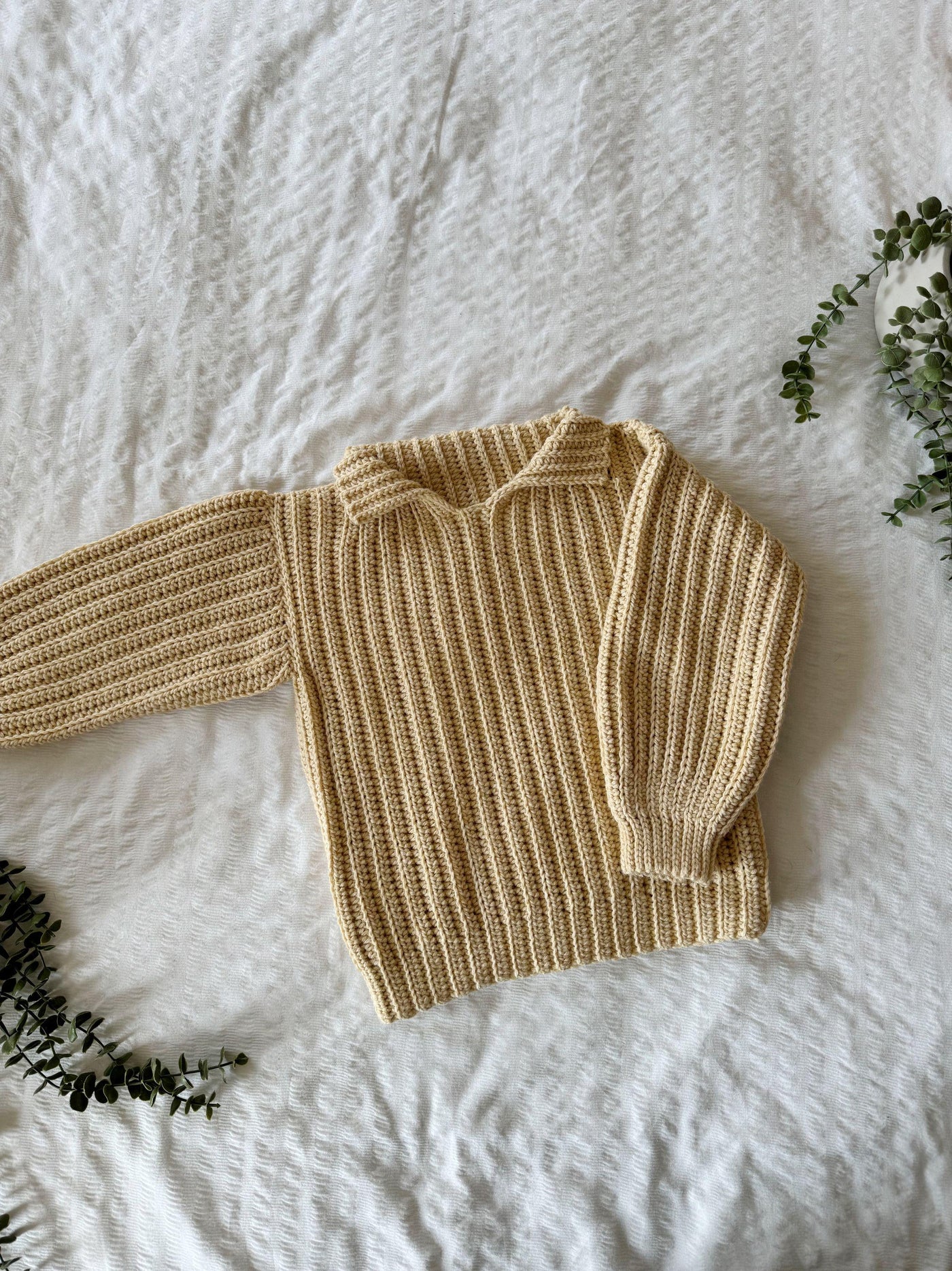 Comfy Sweater Ribbed Crochet Pattern