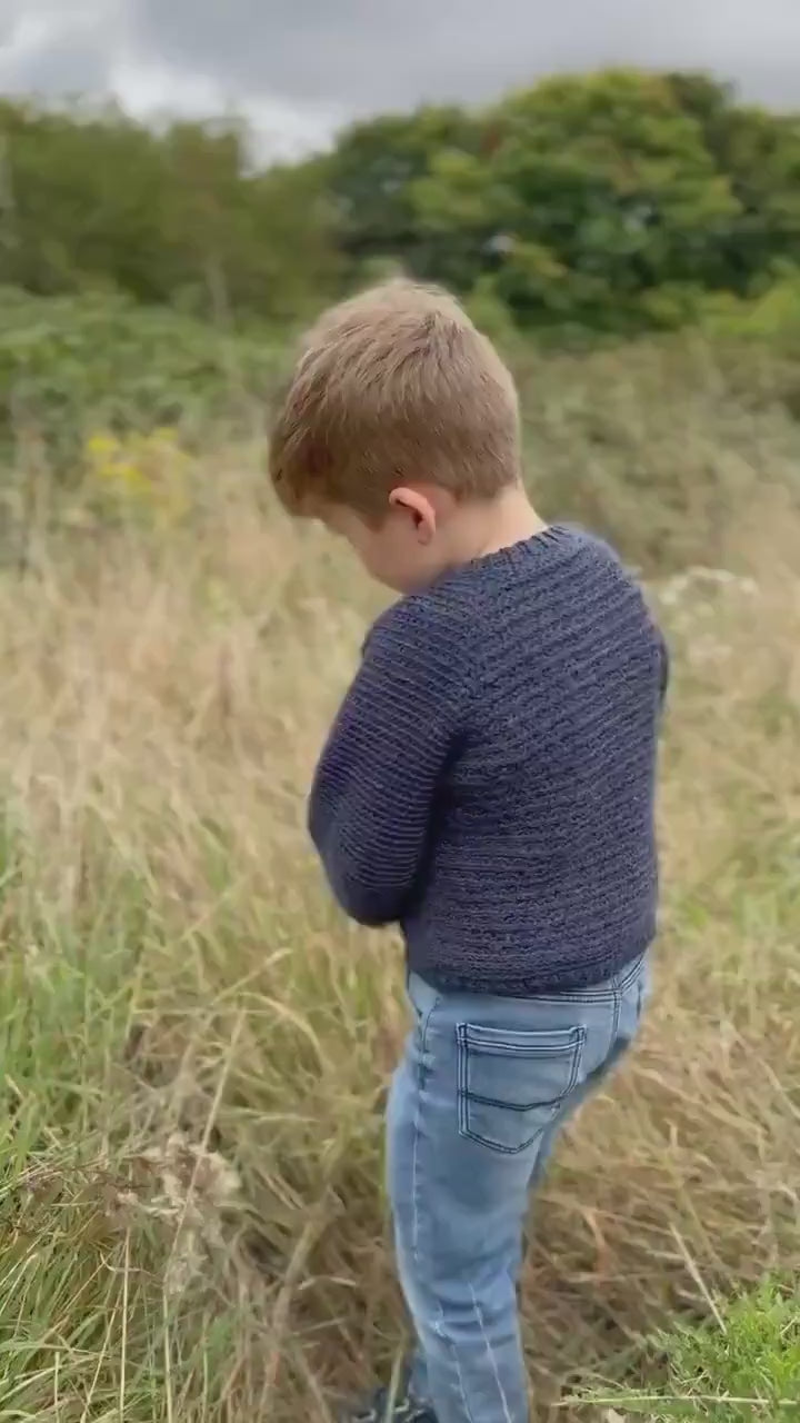 Kids Classic Pullover Sweater Crochet Pattern